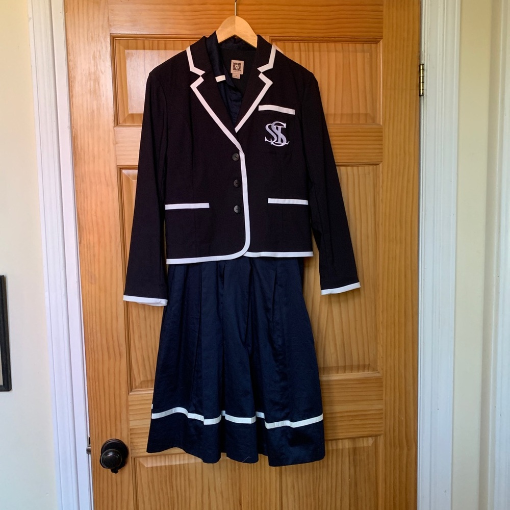 Navy and White Suit 8